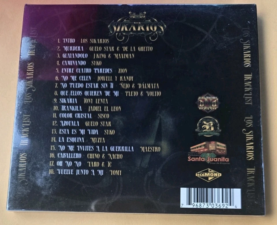 DNB Records Presenta Los Sikarios CD NEW - Ñejo Dálmata Guelo Star De La Ghetto+ - Image 2 of 3