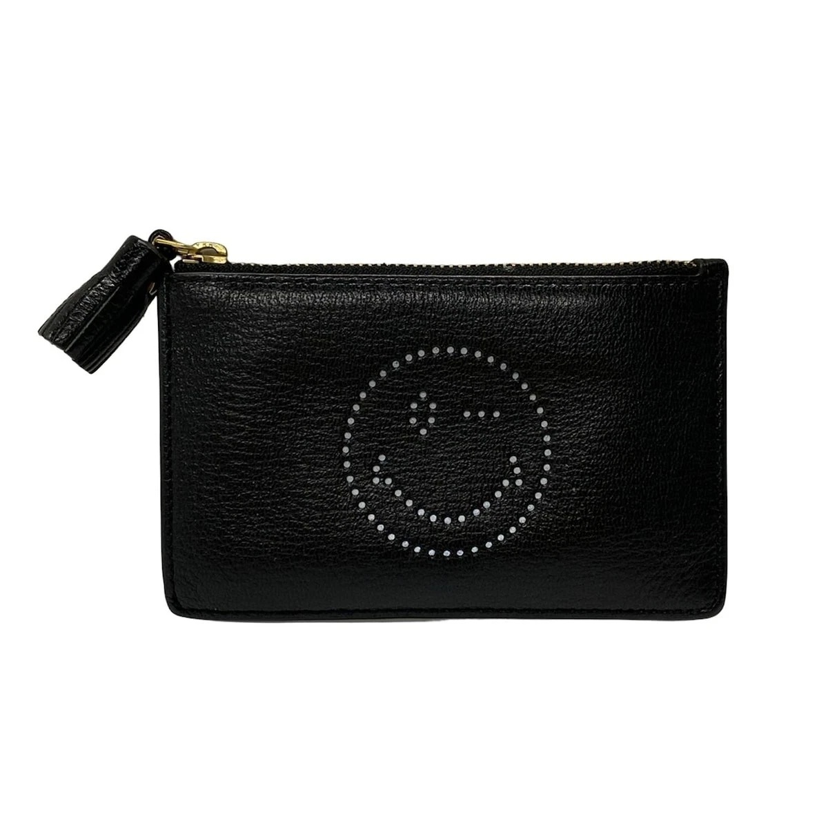 Auth Anya Hindmarch   Black Leather Coin Case
