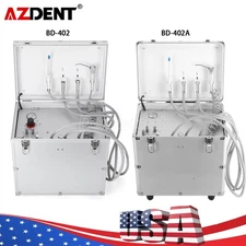 Portable Dental Mobile Delivery Unit Air Compressor Suction System Rolling Case 