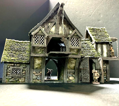 #ad Large Fantasy Warehouse Building for 28 32mm DnD Warhammer Mordheim RPG Tabletop GBP 66.50