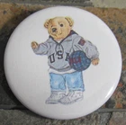 Polo Ralph Lauren Y2K Basketball Bear USA Pin Lapel Brooch For Hats, Bags, More!