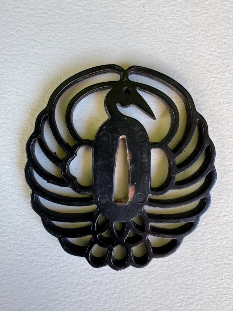 黄铜古董日本刀镡| eBay