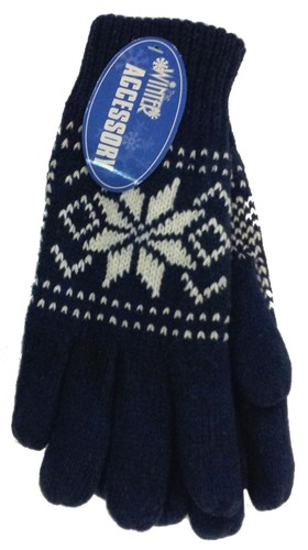 Ladies Youth Outdoor Winter Inner Layer Thermal Insulation Snow Pattern Gloves - Picture 4 of 8