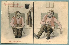 MONTECATINI BATHS, WATER EFFECTS, GUY ON THE TOILET, 1914 m