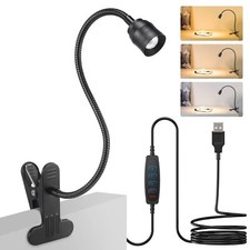 Zoomable LED Reading Lights for Bed Headboard Clip on Spotlight Lamp for Desk...