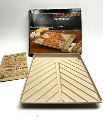 VINTAGE NOS Anchor Hocking Microware Bacon Rack Cooker PM 469-TI