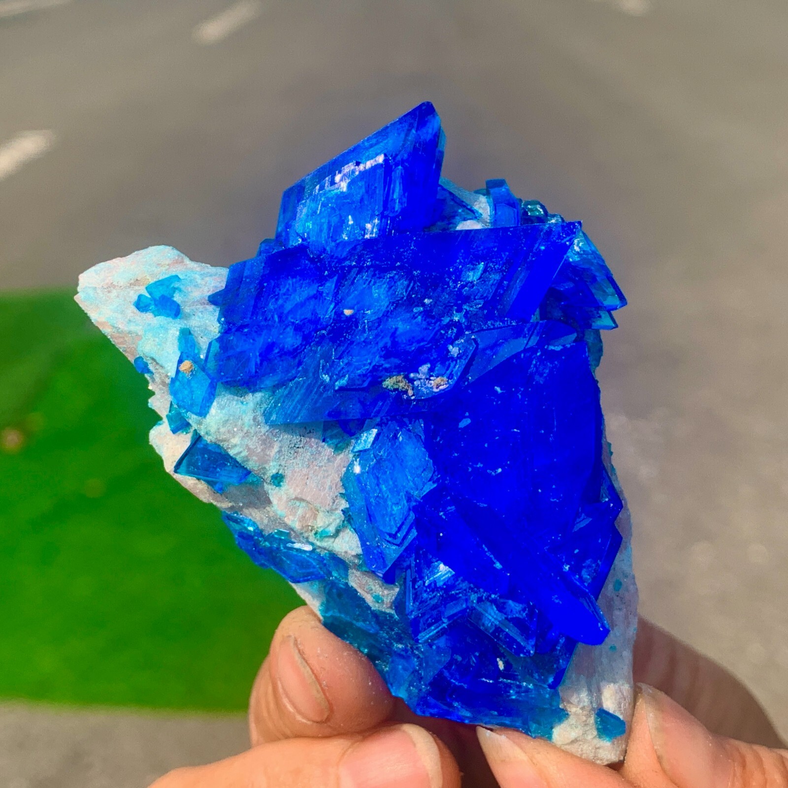 119G Newly discovered Blue Potassium alum Crystal cluster Stunning Crysta