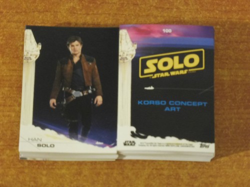 SOLO 'A Star Wars Story' Base Set Of 100 Trading Cards Topps Han Solo, Qi'ra - Picture 5 of 5