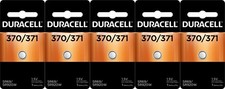Duracell 371 Silver Oxide Button Batteries 5 Pcs