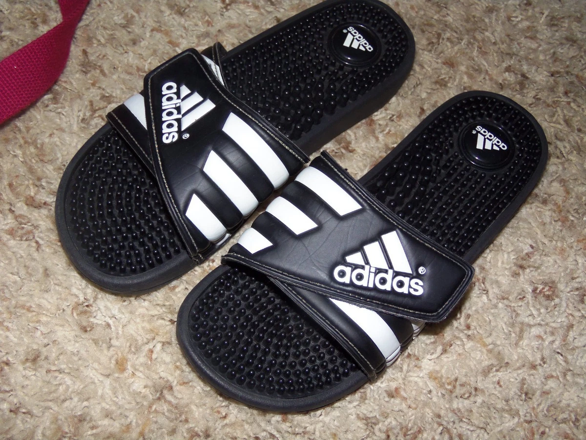 ADIDAS Black Slides Sandals Size 6 Excellent | eBay