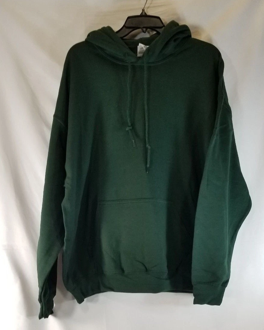 Gildan Heavy Blend Green Hoodie Extra Large NEW