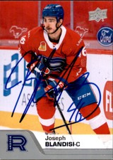 Joseph Blandisi Signed Auto 2020-21 Upper Deck AHL card Laval Rocket