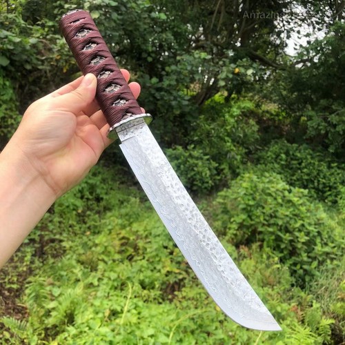 Bushido Katana Messer japanischen Stil VG10 Damaststahl Ninja Samurai Jagdmesser - Bild 22 von 23