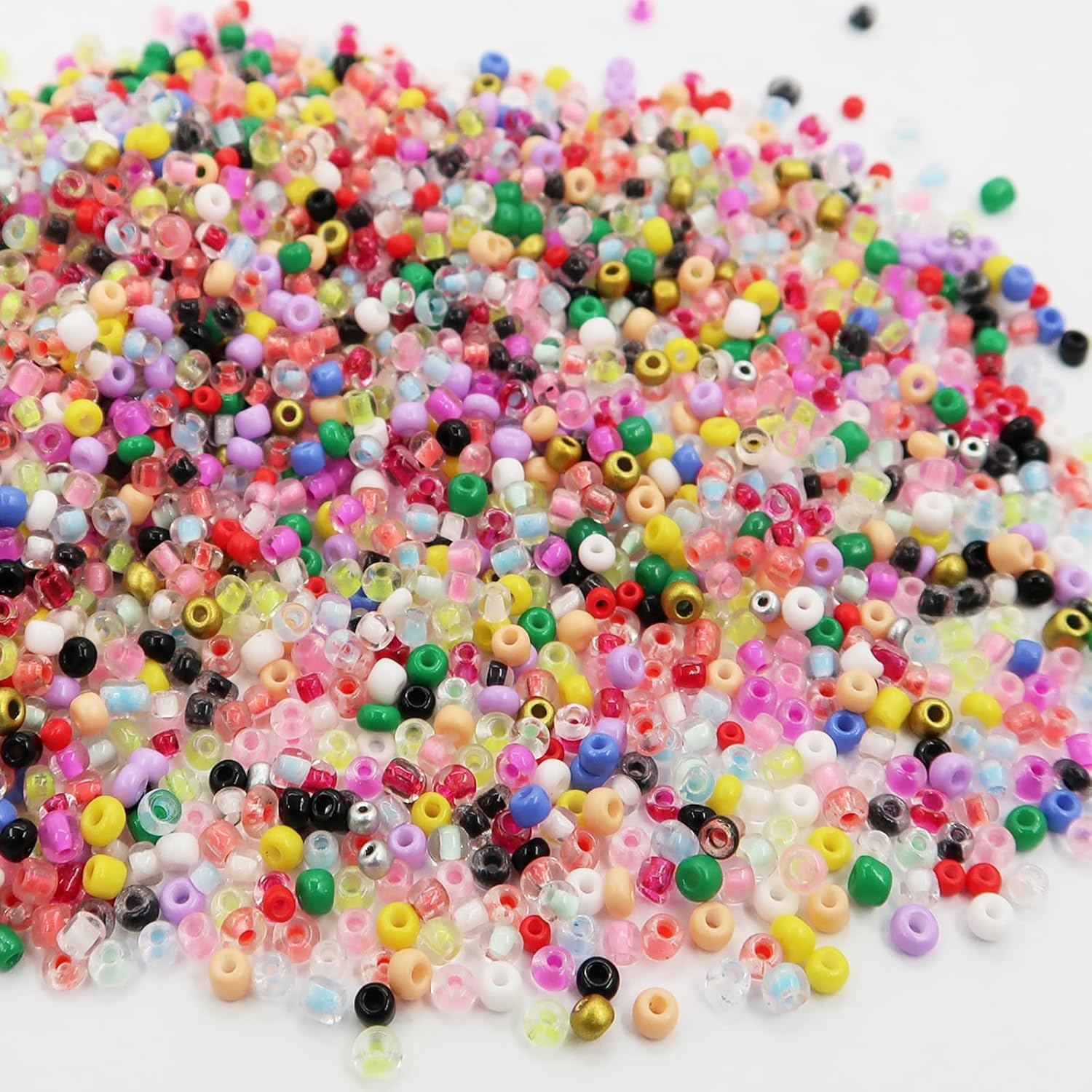 6000Pcs 3mm Mixed Color Seed Beads for DIY Bracelets and Crafts