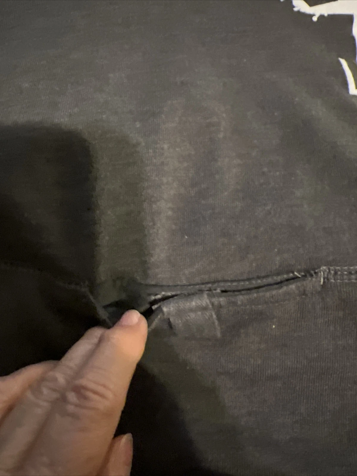 VETEMENTS Felpa con cappuccio Nineline uomo taglia M grigio koozie tasca bandiera USA logo posteriore maniche a pollice