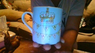 Queens Bone China Royal Occasion Crown Village Mug Bunting Micro-Dishwasher Safe