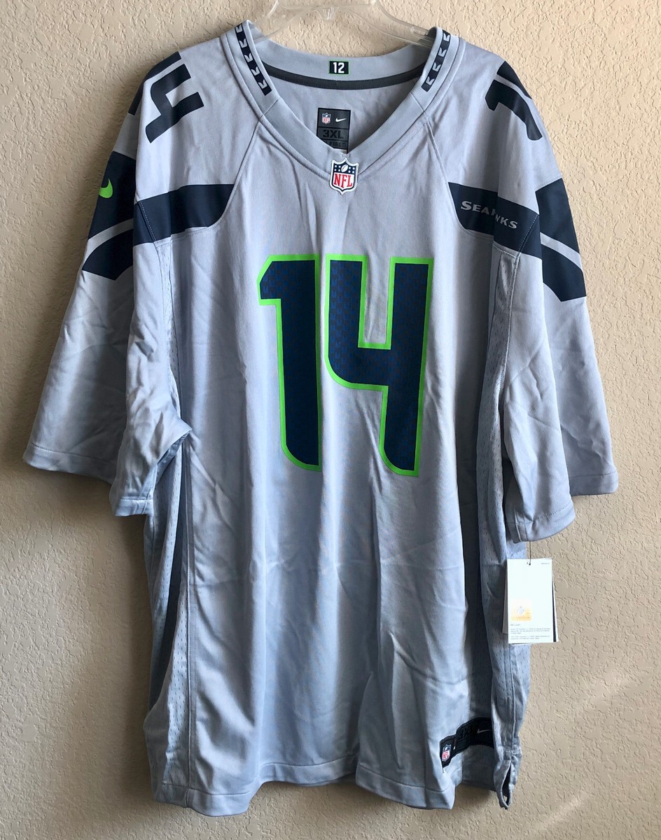 NIKE DK Metcalf Seattle Seahawks Wolf Gray Football Jersey
