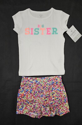 NWT Carter's Top & The Childrens Place Baby Girls Short 2PC Size 2T ( K292 )