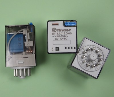 60.13.9.012.0040 - Finder Steckrelais Relais 12V DC 3 Wechsler 10A
