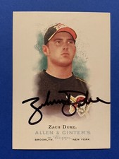 ZACH DUKE Signed 2006 Allen & Ginter’s #170 PITTSBURGH PIRATES Autograph Auto