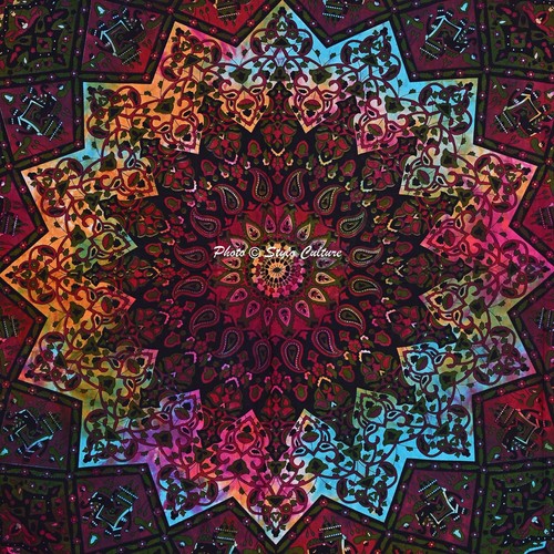 Indian Queen Size Mandala Tapestry Hippie Wall Hanging Bohemian Bedspread Throw - Picture 29 of 35