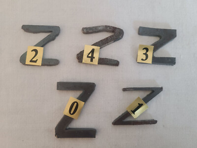 Metallbuchstaben Buchstaben aus Metall Z Strich Symbol industrial rustikal Name