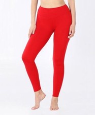 MSRP 50 Zenana Ruby Wide-Waistband Full-Length Leggings Size Large NWOT