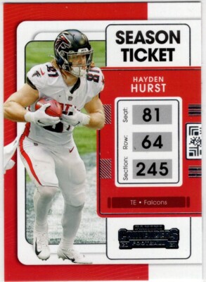 2021 Panini Contenders Football Hayden Hurst No. 6 Atlanta Falcons