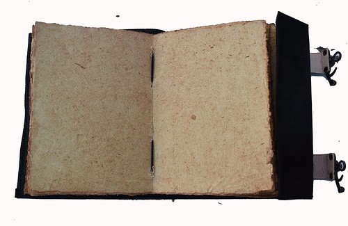 hocus pocus book of spells leather journal deckle edge paper tringle with eye - Picture 6 of 6