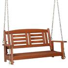 600 lbs 44in Patio 2-Person Wood Porch Swing Chair with Chain for Indoor Outdoor