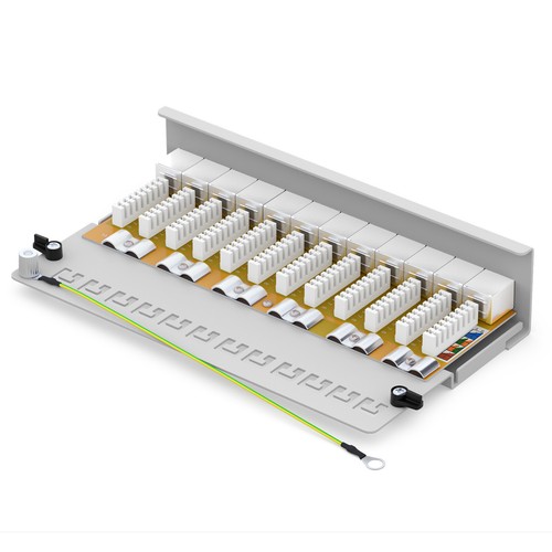 Cat6a Patchpanel 8/12/16/24-Port RJ45 geschirmt Desktop Aufputz Verteile LAN - Afbeelding 37 van 115