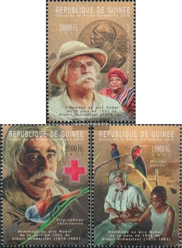 Briefmarken Guinea 2012 Mi 9336-9338 (kompl. Ausgabe) postfrisch Albert Schweitz