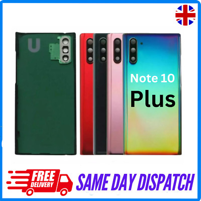 Note 10 Plus Rear View Only For Samsung Note 10 PLUS Replacement Glass Back Rear Cover inc Camera ...
