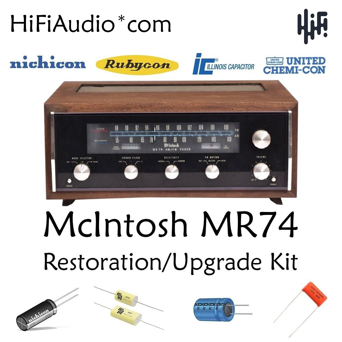 McIntoshマッキントッシュ MR74～★FMAMチューナー ガラスパネル McIntoshマッキントッシュ MR74～☆FMAMチューナー ガラスパネル