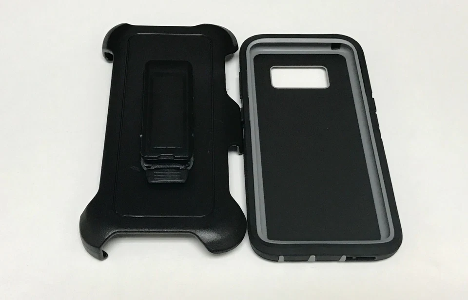For Samsung Galaxy S8/S8 Plus Case with (Belt Clip Fits Otterbox)Black&Gray - Image 3 of 3
