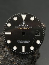 #835 ORIGINALE ROLEX EXPLORER II 2 QUADRANTE NERO 216570 MARONE DIAL