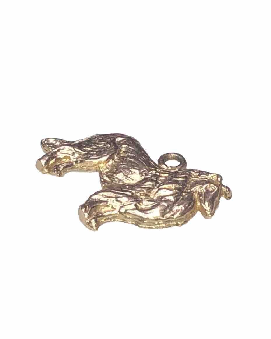14K Solid Yellow Gold Rough Collie Realistic Dog … - image 2