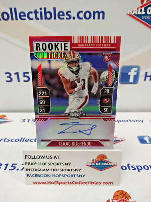 2024 PANINI CONTENDERS OPTIC ISAAC GUERENDO ROOKIE TICKET AUTO RED