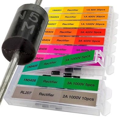 EEEEE 130 pcs 7 Value Rectifier Diode Kit Diode Assortment Kit Contains Pack ...