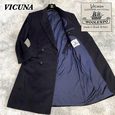 Vicolex Wool Vicuna Cashmere Double Long Chester Coat Men's