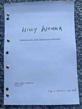 Willy Wonka & The Chocolate Factory Screenplay / Script. Gene Wilder.