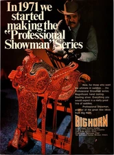 Professional Showman Saddle Big Horn Vintage Print Ad Ephemera Wall Decor