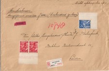 1942 Amsterdam to Leiden, Netherlands Registered (Legion Stamps) (64917)