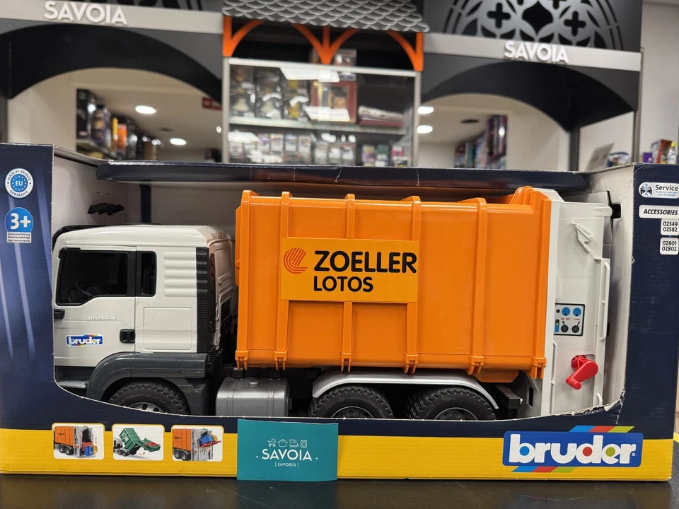 BRUDER 03762- scala 1:16- MAN TGS CAMION TRASPORTO RIFIUTI - FUORI CATALOGO - Immagine 2 di 4