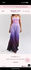 House of CB Anabella Ombre Print Lace-Up Maxi Dress Size L, US 8-10