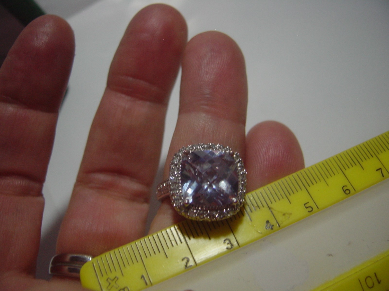 VINTAGE-SOLID SILVER LARGE SUPERB SPARKLING CUBIC… - image 9