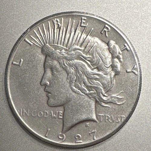 1927 Peace Dollar $1 Silver Coin Circulated Business Strike Uncertified