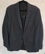 Kenneth Cole Reaction blazer mens 41L Gray jacket Two Button Closure Suit Jacket