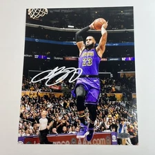 Lebron James Signed Photo Dunking LA Lakers Autographed 8x10 COA Hologram