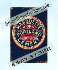 Marquette Portland Cement Mfg concreate La Salle IL (2) tin sign
